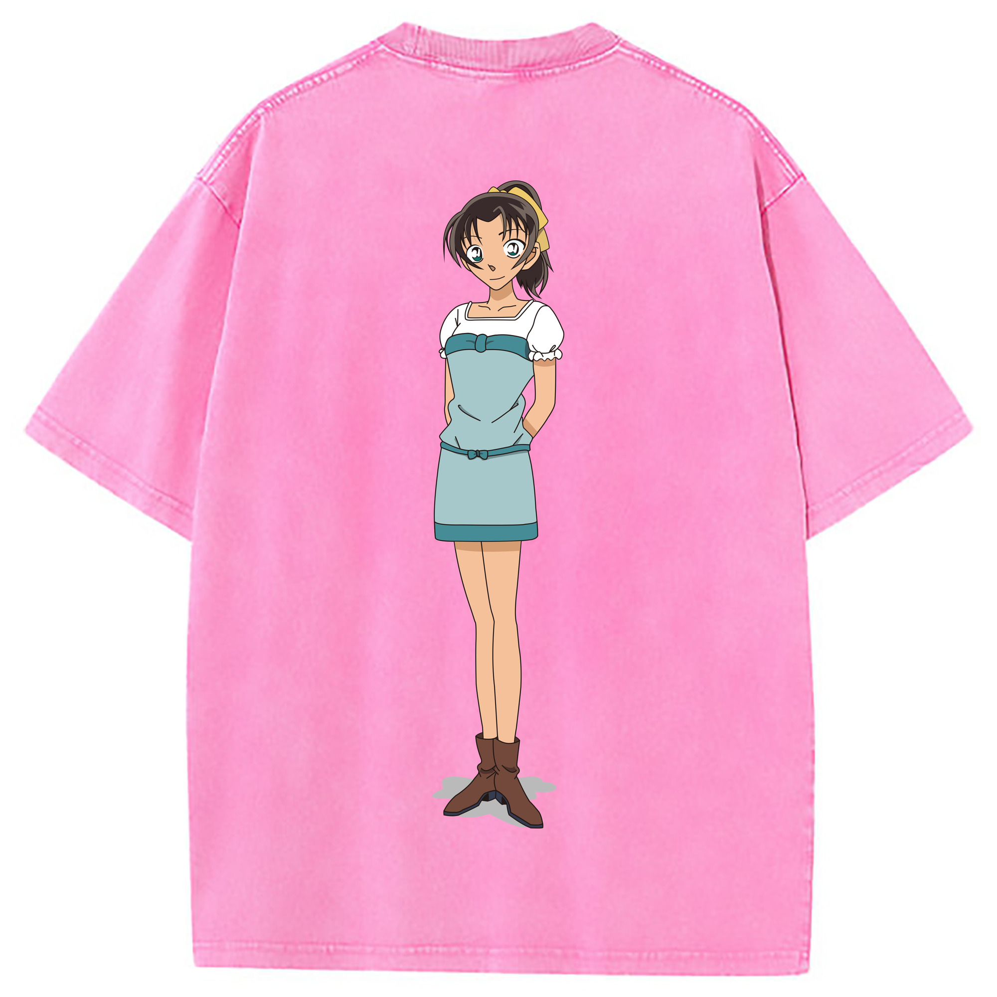 （画像用） 名探偵コナン Detective Conan 綿100% ヴィンテージ風 半袖Tシャツ（背面プリント）